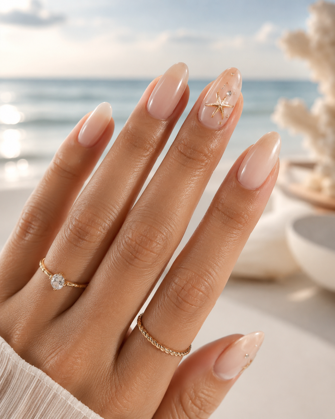 Starfish Accent Nails